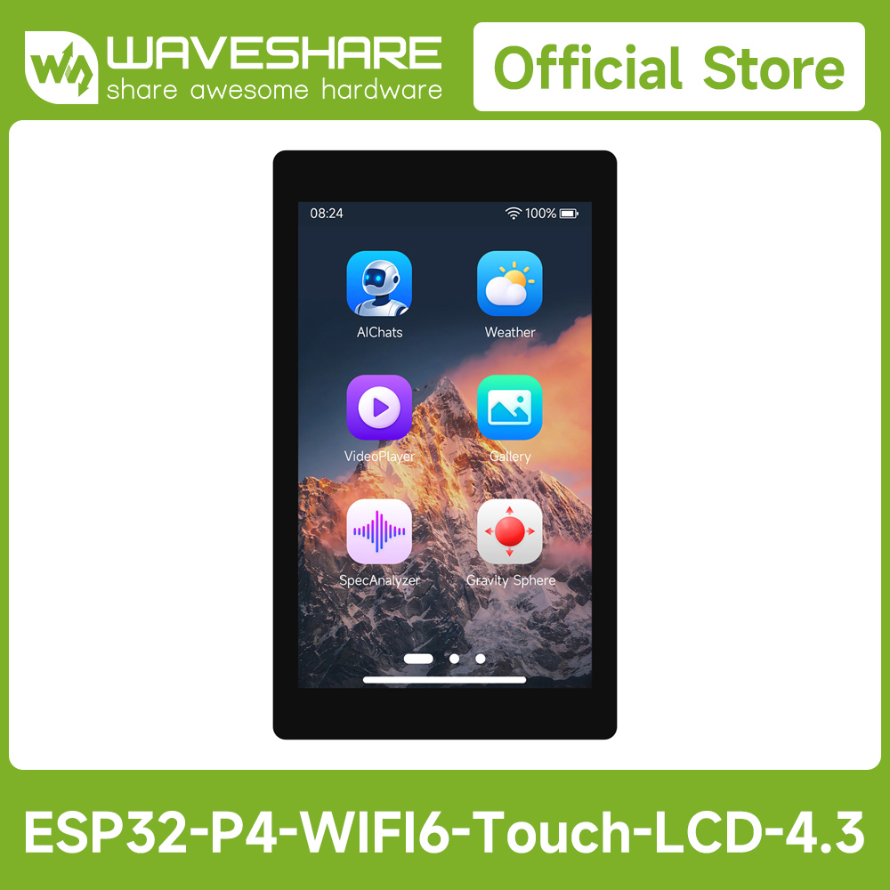 Doit Esp32 - Waveshare ESP32-P4-WIFI6 4,3-Zoll-Entwicklungsboard, 480 × 800