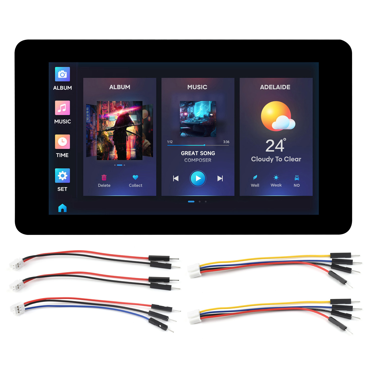 Lolin S3 - Waveshare ESP32-S3 7 Zoll kapazitives Display-Entwicklungsboard,