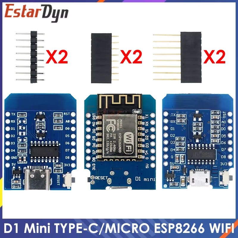 D1 Mini TYPE-C/MICRO ESP8266 E – Nodemcuv2 Bewertung und Preis