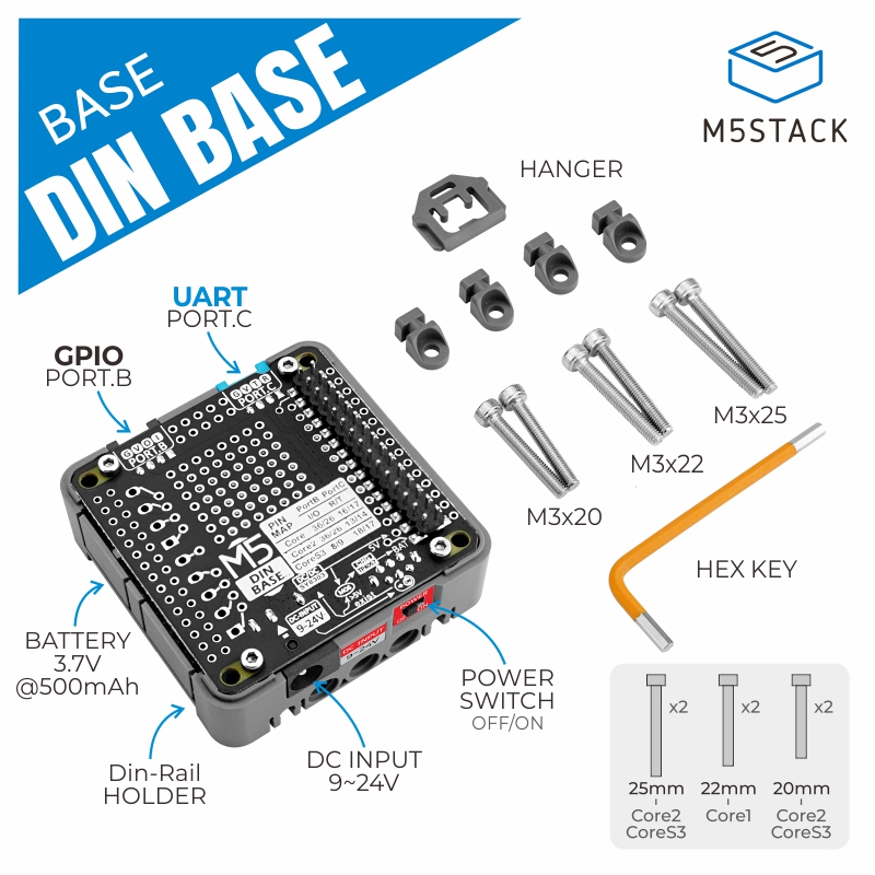 Offizielle M5Stack-Din-Basis m – M5Stack Bewertung und Preis